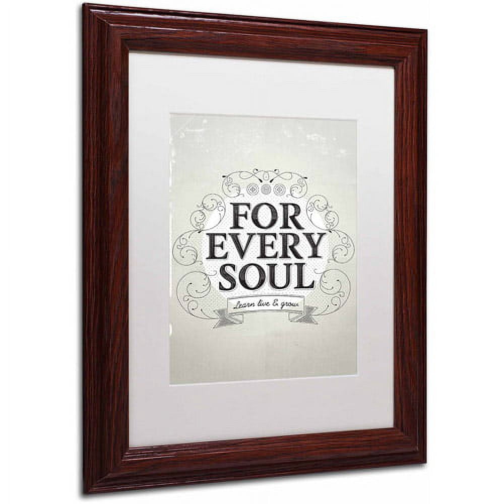 Trademark Fine Art "Every Soul" Canvas Art by Kavan & Co White Matte, Wood Frame
