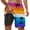 Z11-Hot Pink, variant on CHENge Board Shorts Fashion Tropical Print Quick Dry Surf Board Shorts with Built-In Briefs Upf 50+ Sun Protection Summer Swimwear