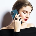 thumbnail image 2 of Phone Case for iPhone 17, Back Credit Card Holder Wallet Cover Study Kickstand PU Leather Magnetic Clasp RFID Blocking Case for iPhone 17 Cases Women, Blue, 2 of 8