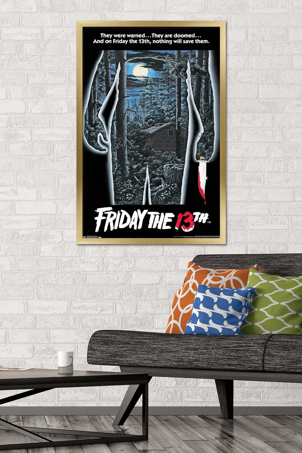 Friday the 13th - One Sheet Wall Poster, 22.375" x 34", Framed