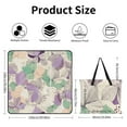 thumbnail image 2 of Pastel Floral Line Art Seamless Pattern Waterproof Picnic Blanket with Foldable Zipper, Suitable for Outdoor Use, Suitable for Travel, Camping, Beaches, Parks, Grasslands, Picnic Blanket Accessories, 2 of 7