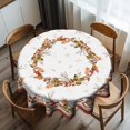 thumbnail image 2 of Nappe Ronde d'Automne à Feuilles d'Érable Imprimées, Résistante aux Plis, Lavable, Housse de Table pour l'Action de Grâce, Décoration de Fête Saisonnière et de Salle à Manger, 60 Pouces, 2 of 6