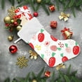 thumbnail image 5 of SKYSONIC Strawberry Christmas Stocking Personalized Large Candy Stocking Hanging Gift Xmas Stockings Decoration for Family Holiday Party Ornaments Decor Fireplace, 5 of 7