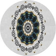thumbnail image 1 of Ahgly Company Machine Washable Indoor Round Transitional Grey Gray Area Rugs, 6' Round, 1 of 7