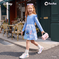 thumbnail image 6 of Disney Stitch Girls Dresses Blue Ruffle Sleeve Character Cotton Casual Fall Dress Toddler Kids 3-4T, 6 of 12