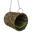 thumbnail image 2 of Soumake Winter Warm Natural Grass Tunnel Hammock Bed with Mat for Sleeping Bird, 2 of 8