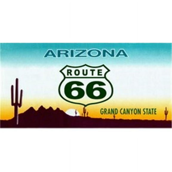 Arizona State Background License Plates- Route 66