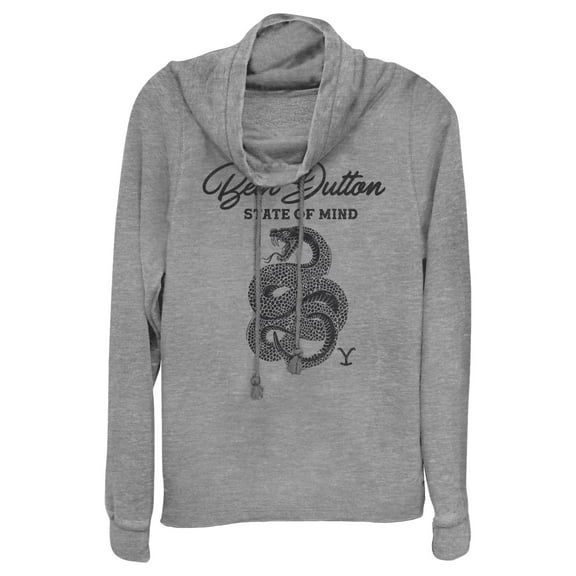 Junior's Yellowstone Beth Dutton State of Mind Cowl Neck Sweatshirt