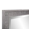 thumbnail image 3 of Warm Gray Faux Wood Square Mirror - Black, 3 of 5