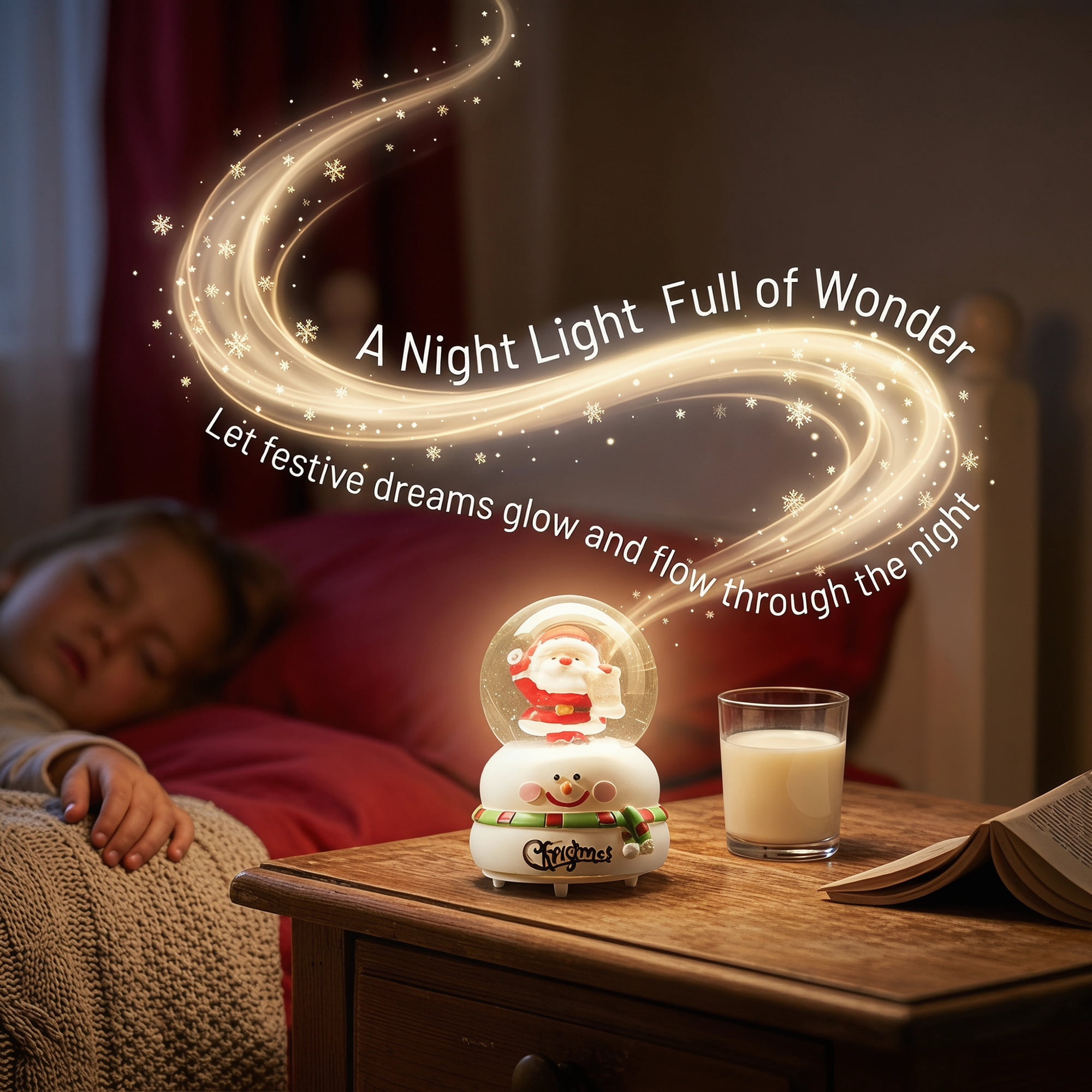 Unique Bargains Light Up Crystal Ball LED Glitter Snow Globe White B 1.8" x 1.8" x 2.7"