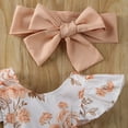 thumbnail image 4 of Qmyliery Newborn Infant Baby Girl Clothes Flower Ruffle Princess Dress Sundress Outfits, 4 of 7