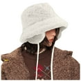 thumbnail image 2 of Hats for Women Winter Hat Fuzzy Bucket Hat Women Men Furry Cute Bucket Hats Winter Warm Fisherman Funny Hat, 2 of 3