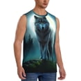 thumbnail image 2 of Uemuo Wolf Pattern Men's Sleeveless T-Shirt,Muscle Athletic Tank Top, Moisture-wicking Quick-dry Breathable Classic Tee Top for Gym Run Outdoor Sports-Medium, 2 of 8