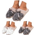 thumbnail image 5 of Oyedens Fuzzy Slippers for Women Indoor Outdoor Fashion Fluffy House Slippers Memory Foam Slip on Shoes, 5 of 6