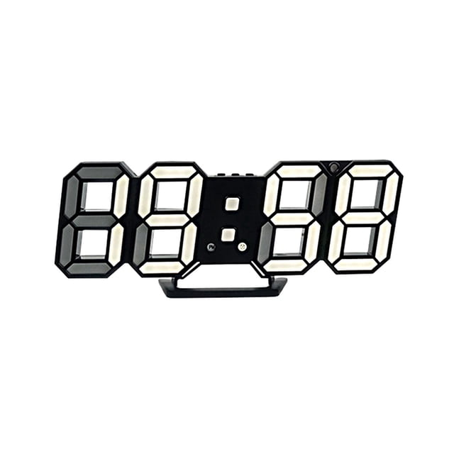 Reloj Despertador Digital, Reloj Electrónico de Pantalla Led Fotosensible 3D Automática, 23.5x9.3x1.8cm, Reloj Multifunción de Doble Propósito, Despertador de Luz