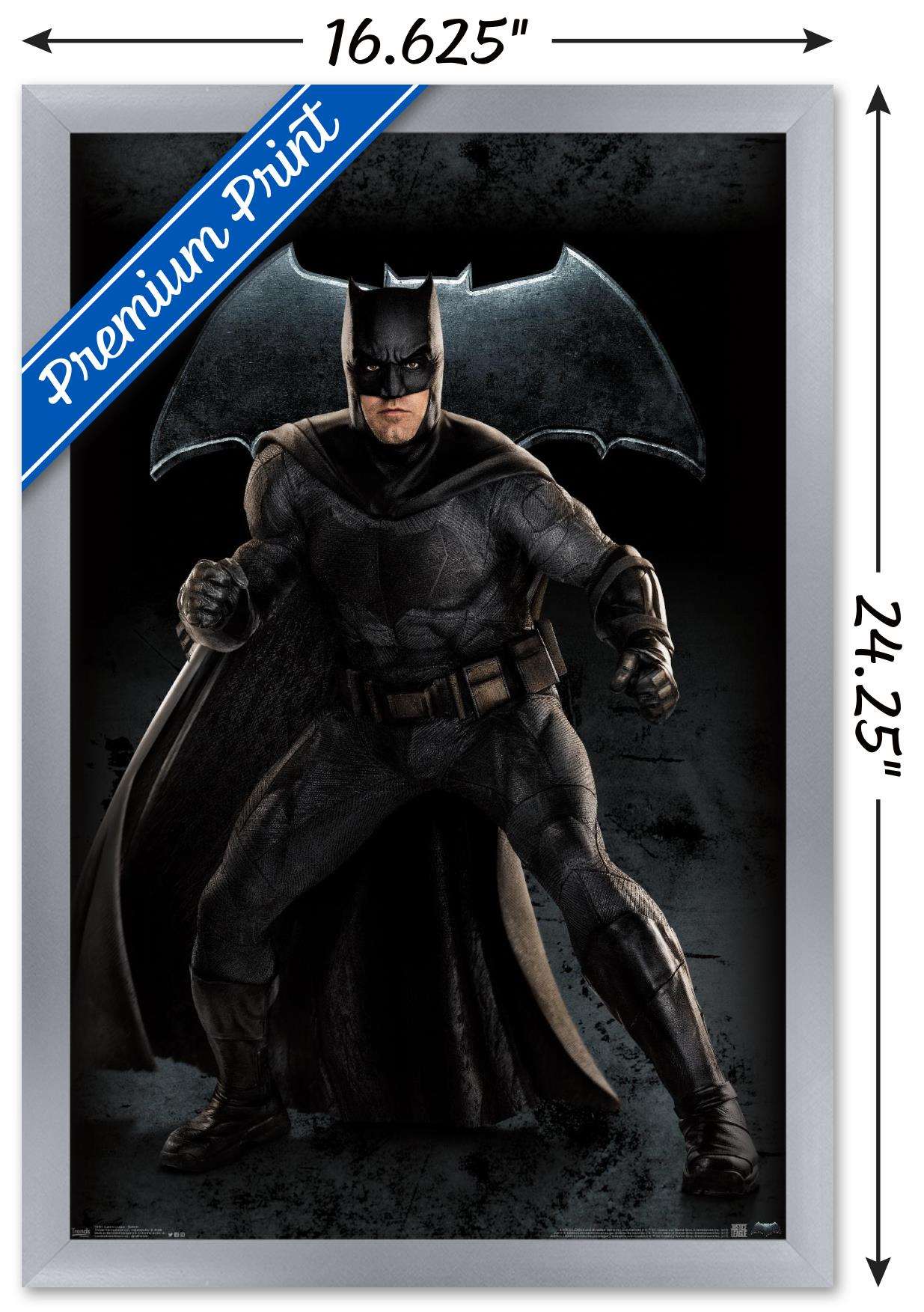 DC Comics Movie - Justice League - Batman Wall Poster, 14.725" x 22.375", Framed