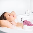 thumbnail image 3 of EeaseCA 3Pcs Bath Loofah Sponges Simple Design Bath Puffs Bath Loofah Balls Pink, 3 of 8