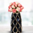 thumbnail image 1 of Accent Collection Black Ceramic Vase, 10" Large and 8" Small Flower Vase Tabletop Centerpiece, 1 of 5