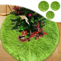 Xuniizn Christmas Tree Skirt Green Cotton Tree Skirts for Xmas Decor, Party Festive Merry Christmas Decorations for Home, 24"