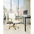 thumbnail image 2 of OSP Home Furnishings Mid-Back Faux Leather Chair with Gold Finish in Cream Faux Leather, 2 of 5