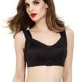 thumbnail image 2 of 2025 Clearance Items under $5 asdoklhq Sports Bras for Women,Women Anti-sagging Front Zip Breathable Satin Lace Hem Plus Size Bra, 2 of 3