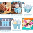 thumbnail image 5 of Molde de silicona para paletas de 6 celdas y 2 formas, molde para paletas para niños, molde de silicona para paletas con palito, cepillo y embudo, molde reutilizable para paletas de H, 5 of 5