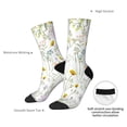 thumbnail image 4 of Lsque flower and leaf Printed Men's Crew Socks, Soft Durable Breathable Moisture-Wicking with Odor Control Cotton socks, 4 of 6