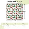 thumbnail image 2 of Football Helmets and Balls Pattern Square Fitted Tablecloth with Elastic Edge,Square Table Cover,Washable Elastic Table Cover for Home Kitchen Party Decor 34"x34", 2 of 6