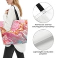 thumbnail image 3 of Disketp Abstract Pink Gold Splash Bolsa Tote Estampada para Mujer, Bolso de Hombro y de Mano para Compras y Viajes, 3 of 8