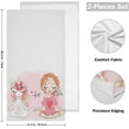 thumbnail image 2 of Yoga Girl Mermaid Hand Towels, Floral Heart Kitchen Towel Ultra Soft and Absorbent,Decorative Fingertip Face Towel for Bathroom Hotel, 2 PCS, 28.3"x 14.4", 2 of 5