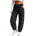 thumbnail image 2 of VBVC Women's Polka Dot Joggers with Pockets , High Waisted Drawstring Sweatpants For Women, S-2XL, 2 of 7
