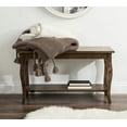 thumbnail image 4 of Kate and Laurel Lillian Transitional Bench, 36" x 14.5" x 20", Rustic Brown, Wood Bench with Shelf for Storage and Display, 4 of 7