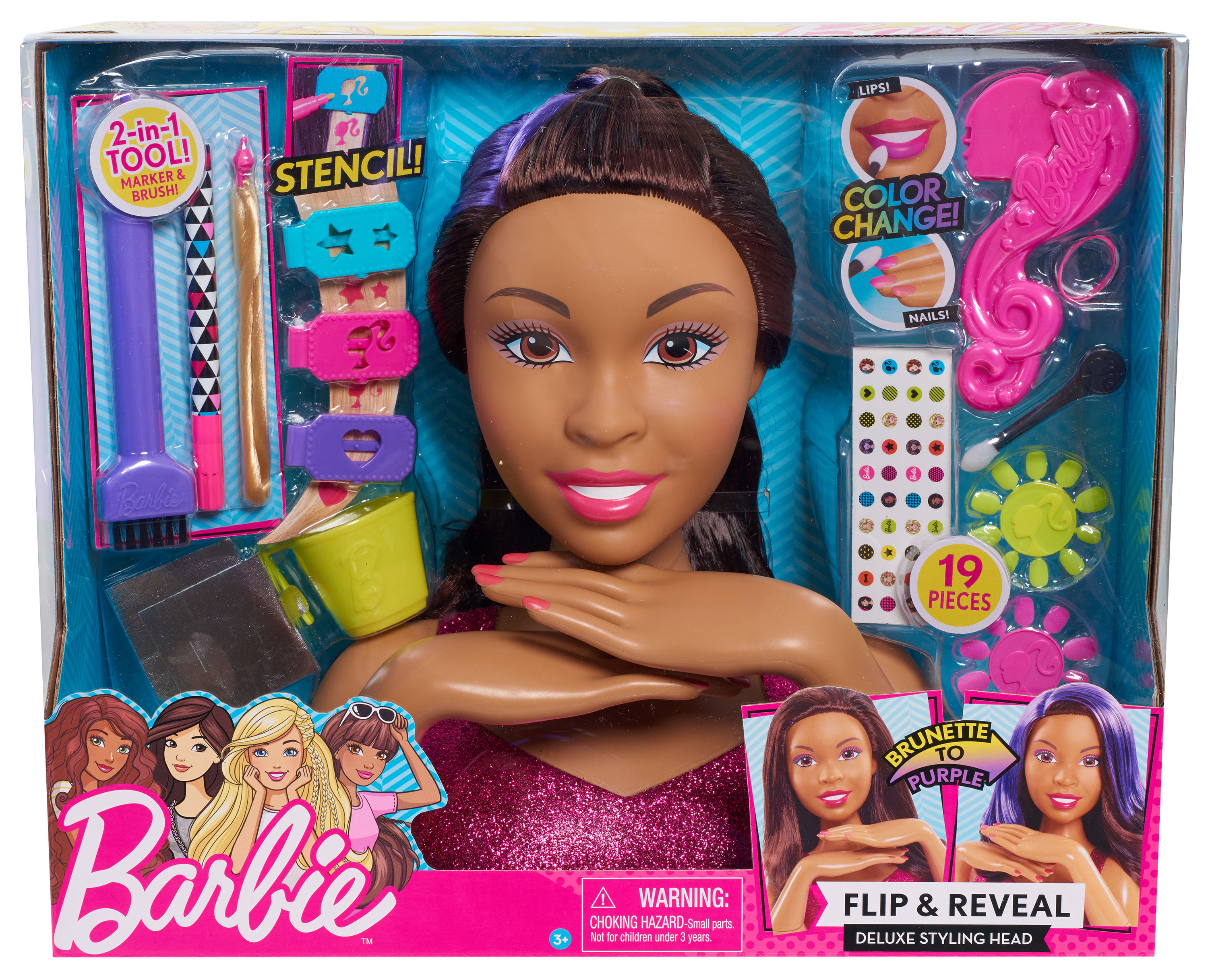 giant barbie head styling doll