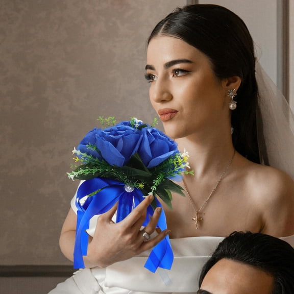 YOSADIER Wedding Bouquets Bridal Bouquet Elegant Design Silk Flower 1Set