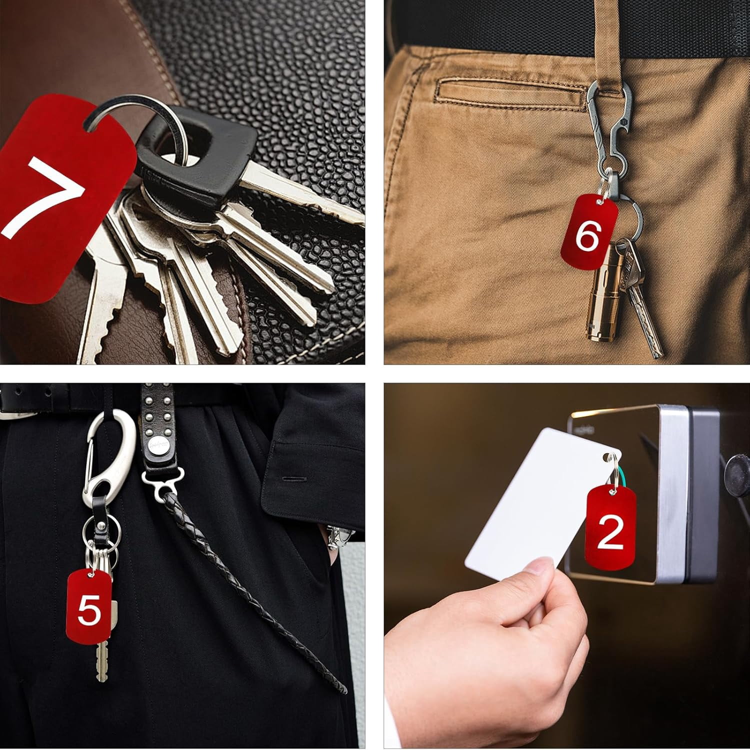 30 Pcs Aluminum Numbered Tags with Key Rings Number 1-30 Metal Number Tags Key Tags for Identification Hotel Dormitory House Locker tagss