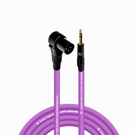 Columber Cable - Right Angle 3-Pin XLR Male to 3.5 TRS Male 3-Pin Connector