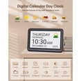 thumbnail image 2 of Reloj diurno digital Roxicosly para personas mayores con alarmas y recordatorios, 2 of 9