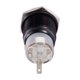 thumbnail image 5 of Interruptor de botón pulsador momentáneo 1NO1NC Carcasa de metal negra con anillo LED Adecuado para orificio de 19 mm 3/4 pulgadas 110 V Verde claro, 5 of 5