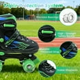 thumbnail image 3 of JZY Kids Adjustable Roller Skates with Light-Up Wheels - Beginner-Friendly for Ages 3-12, 3 of 7
