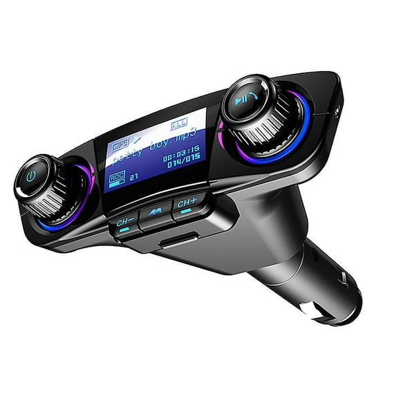 Wireless Car Fm Transmitter Bluetooth Radio Audio Adapter Support Hands Free Calling Usb Drive Sd Card Led Display Multi Language C