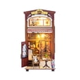 thumbnail image 1 of Kits de casa de muñecas en miniatura de madera 3D, modelo de cafetería, decoración de escritorio fácil de montar, regalo hecho a mano de moda con, 1 of 9