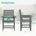 thumbnail image 2 of DYCANPO 18'' HDPS Outdoor Dining Chair Set of 2, Patio Chair with Armrest for Backyard, Gray, 2 of 5