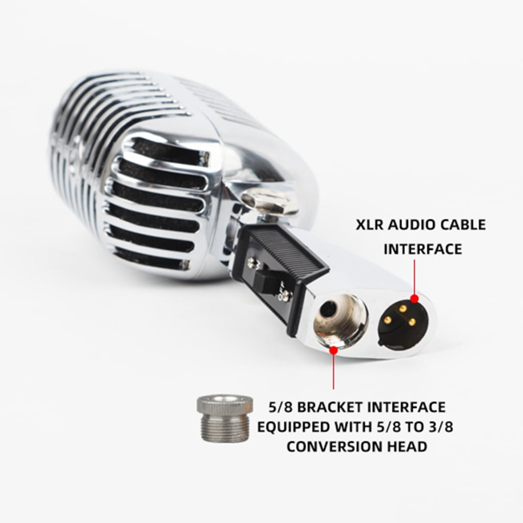 Dynamic Vocal Microphone with Metal Body for Professional Stage Singing Mic