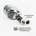 thumbnail image 6 of Zeiwohndc Retro Microphone Vintage Dynamic Vocal Microphone Metal Frame with Vintage, 6 of 15
