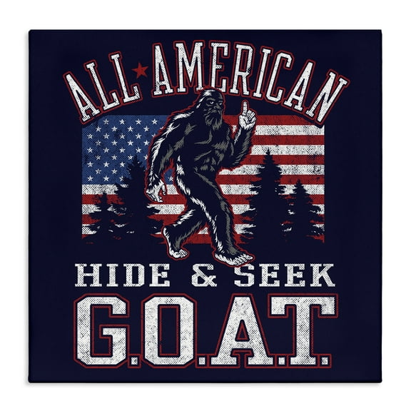 Stupell Industries Hide & Seek Monster Fairy Tales & Fantasy Painting Gallery Wrapped Canvas Art Print Wall Art, 17 x 17