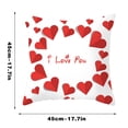 thumbnail image 3 of TIMIFIS Valentines Pillow Covers 18x18 Inches 4PCValentines Decorations Series Cushion Cover Case Pillow Custom Zippered Square Pillowcase, 3 of 7