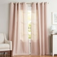 thumbnail image 2 of Exclusive Home Loha Linen Grommet Top Curtain Panel Pair, 54"x84", Blush, 2 of 8