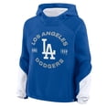 thumbnail image 2 of Women's Fanatics Royal Los Angeles Dodgers Oversized Time to Win Pullover Hoodie, 2 of 3
