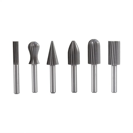 

6pcs/lot 6mm 1/4 Hss Rotary Files Burr Drill Rotary Rasp Electric Grinder Set