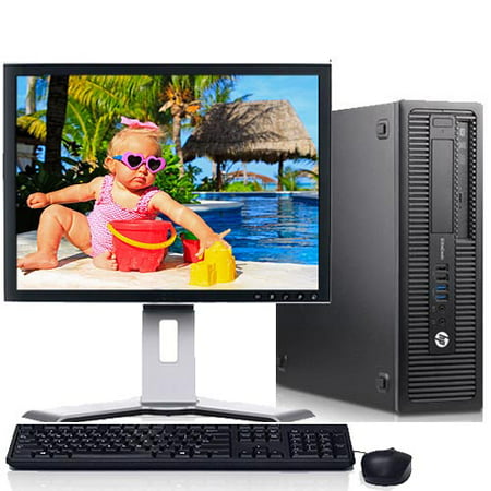HP EliteDesk G1 Desktop Computer Bundle Windows 10 AMD (4th Gen) Processor 4GB 500GB HD DVD Bluetooth 300Mps Wifi HDMI with a 19
